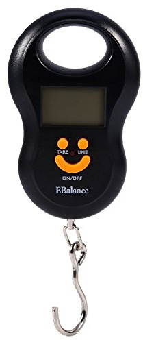 Hängewaage LCD 50kg / 10g, Tragbare LCD Display Digitale Kofferwaage Gepäckwaage mit Haken Elektronische Hängewaage für Angeln