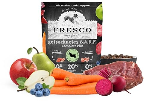 FRESCO Dog Complete Plus – Caballo seco 2,5 kg | alimento seco natural para perros de carne fresca, frutas y verduras | 100% ingredientes frescos | sin aditivos artificiales