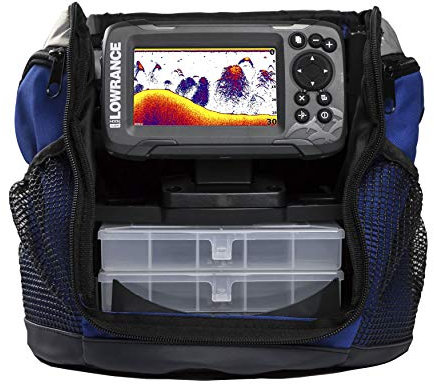 Lowrance HOOK² Ice Fishing and All-Season Pack with HOOK² 4X Fish Finder, Two Transducers, Battery, Charger and Carry Case