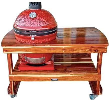 JJGeorge Grill Table for Classic Kamado Joe II - Free Table Cover Included