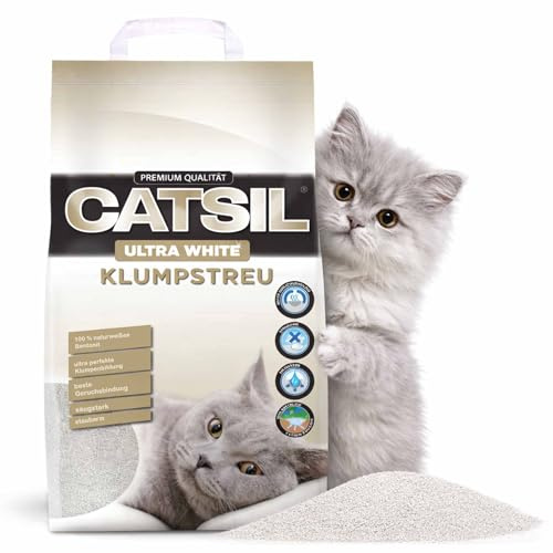 Catsil 15 l White Cat mit Babypuderduft Klumpstreu Katzenstreu
