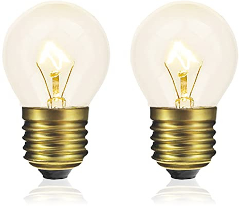 Visther 40 Watt Oven Light Bulb G45, 300℃ Hight Temp Appliance Light Bulbs Replacement for Oven, Refrigerator, Microwave, 110 to 130 Volt, Dimmable 2-Pack