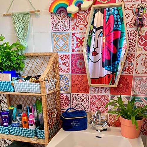 WALPLUS Klebefolie für Badezimmerfliesen Selbstklebend Badfliesen überkleben Abnehmbare Klebefolie Fliesen Starke Haftung Einheitsgröße Tile Stickers fur Bad Küche (72 Stück x 15x15 cm)