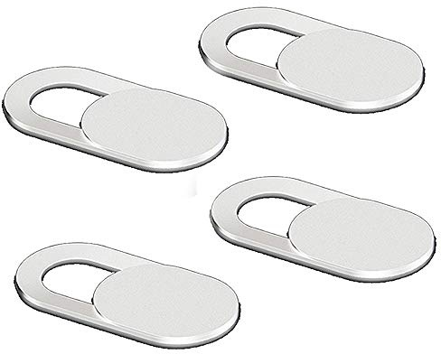 REY [4 Pièces] Webcam Cover, Cache Camera Ultra-Mince pour Tablettes, Ordinateur Portable, PC, Smartphone - (Blanc)