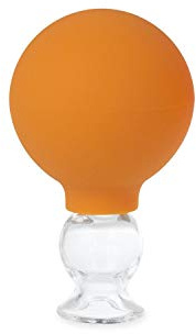 AFH Schröpfgläser Premium mit Bulk | Typ 2 - Olive | Farb- und Größenauswahl (Orange, ca. 25 mm)