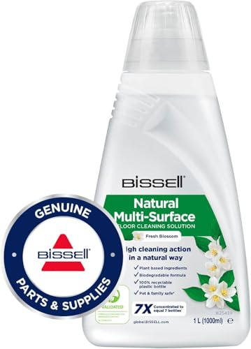 BISSELL Natural Multi-Surface Reinigungslösung 1 l 3096 | Für BISSELL CrossWave und SpinWave, tägliche Reinigung versiegelter Hartböden mit pflanzenbasierten Inhaltsstoffen