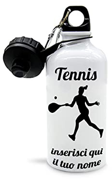 Mr. Gadgets Personalisierbare Trinkflasche mit Namen für Erwachsene, 500 ml (Tennis Damen)