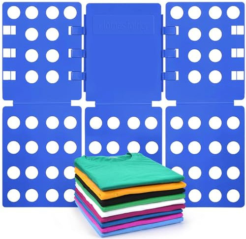 BoxLegend Faltbrett für Kleidung T Shirt Faltbrett Kinder und Erwachsen Faltbrett Wäschefalter Wäsche faltbrett Kleidung Blau