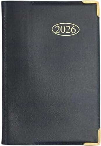Taschenkalender 2023 – Wochenansicht – weicher Vinyl-Einband – Schwarz, Blau oder Rot (Schwarz)