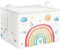 Clastyle Rainbow Baby Laundry Hamper Collapsible Clothes Kids Storage Basket Waterproof Girls Toy Box for Nursery Room, Cloud, 40*30*30 cm