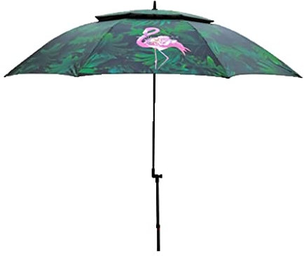 MekUk Angelschirme Fischerei Regenschirm Sonnencreme Doppel Große Angeln Regenschirm Verdicken Sonnenschirm Regenschirm Wind Angeln Regenschirm (Color : B, Size : 2.2M)