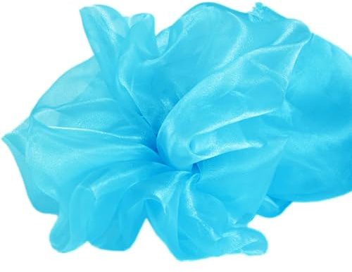 3m x 150cm Organza Stoffe zum Nähen Meterware Organzastoff Dekostoff Bekleidungsstoffe für DIY Kunsthandwerk Basteln Vorhänge Tischdecken Hochzeit Party Kleidungsdekoration,Hellblau