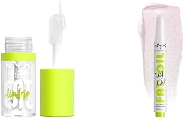 NYX Professional Make-Up Lippen-Makeup Set: Fat Oil Lip Drip feuchtigkeitsspendender Lipgloss, Nährende Öle, Farbe: My Main & Fat Oil Slick Click,Für gepflegte Lippen, Farbe: Main Character
