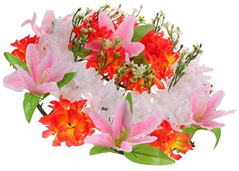 ABOOFAN Guirnalda Artificial para Funerales Conmemorativa Flores para Sacrificios