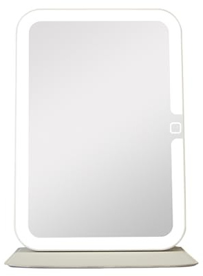 Aidodo Schminkspiegel, Tischspiegel Rasierspiegel Schminkspiegel Beleuchtet mit Dimmbarer Helligkeit LED Licht