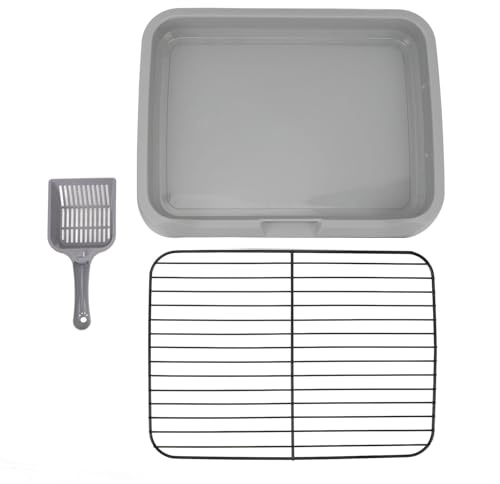 Dog Training Toilet, Removable Puppy Potty Training Tray Mesh Anti Step Waste Design Anti Tipping Dog Toilet Tray with Puppy Pad Holder for Small Medium Puppy Toilet Training