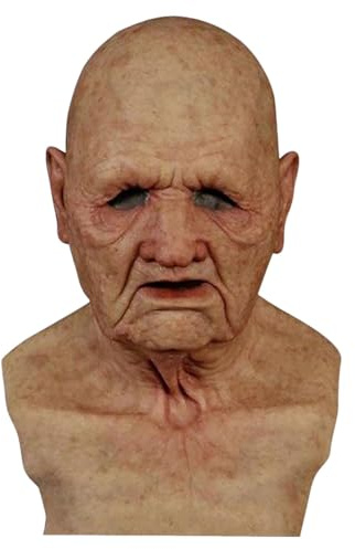 Generisch Halloween-Maske für alte Männer | Latex-Gesichtsbedeckung für Erwachsene, Old Man Mask