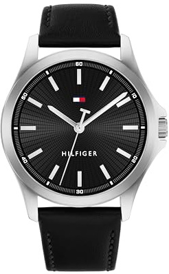 Tommy Hilfiger Bruce Analog-Quarzuhr für Herren mit Silikon- und Edelstahlarmband