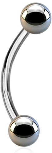viva-adorno Titan G23 Curved Barbell Piercing Banane Augenbrauenpiercing Intimpiercing Z567