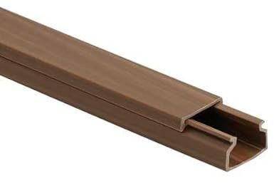 KOMIB - Moulure électrique PVC 15x10 mm - Longueur 2 m - Lot de 5 unités - Cache Câble Mural avec Couvercle - Effet Bois - Installation Facile - Idéal pour TV, Internet, Bureaux