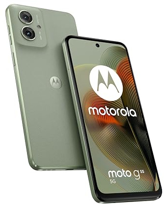 Motorola moto G55 5G 16.5 cm (6.49) Dual SIM Android 14 USB Type-C 8 GB 256 GB 5000 mAh Green (Renewed)