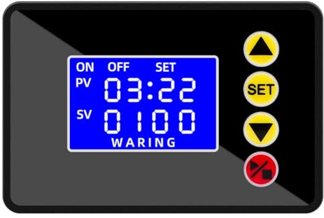 Vocdikficy Temporizador Digital Programable Interruptor Control de Relé Controlador de Tiempo Retardo Relé Temporización de Encendido/Apagado DC 12 V