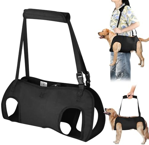 Trendecor Aiuto per il trasporto del cane, regolabile, per cani con manici, supporto di sicurezza, per disabili o anziani, taglia M