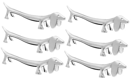 Angoily Porte Couteaux de Table en Alliage de Zinc Forme Chien Lot de 6 Pièces Pratique et Facile à Ranger pour Décoration de Table la Maison
