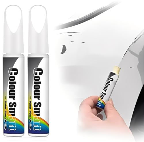 DOKRIN Ritocchi alla verniciatura，2. Pennarello per ritocchi auto bianco, flacone di pennarello per ritocchi auto, riparazione vernice auto, pennarello universale per riparazione graffi