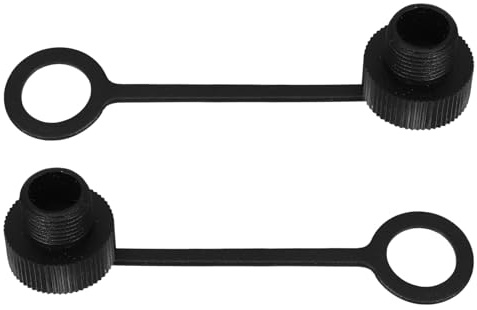 BATHVEVE 2 Pezzi Tappi Terminali per Cavi M12x1.0 in Plastico Nero Protezione Antipolvere per Connessioni Elettriche Versatili