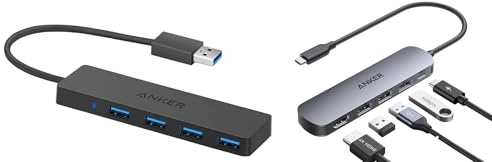 Anker USB C Hub, 5-in-1 USB Hub for Laptops, 4K HDMI Multiport Adapter with 90W Max Power Delivery & 4-Port USB 3.0 Ultra Slim Data Hub for Macbook