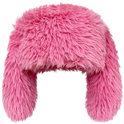 Hasenohren-Mütze, Flauschige Wintermütze, Cartoon-tiermütze, Winter-kostüm-zubehör Für Damen, Und Winter, Warm
