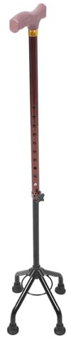 MAGICLULU Bastón para Personas Mayores Ajustable de Aluminio Base Antideslizante de 4 Patas, Ligero y Portátil para Senderismo, Uso en Exteriores y Movilidad Asistida