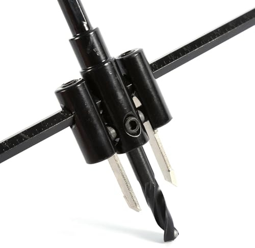 OEBUAFI Fresa per Legno con Foro Circolare Regolabile da 40-300 Mm, per Realizzare Fori Perfetti, per Carpenteria Domestica, 1 Set