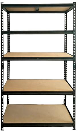 GHRoyalei Schwerlastregale, 5 Etagen, verstellbare Lagerregale, Boltless Garagenregal, Lager, Hauswirtschaftsraum, Tragfähigkeit 1000 kg, 40 x 90 x 183 cm, Schwarz