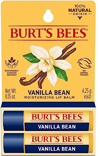 Burt's Bees Vanilla Bean Moisturizing Lip Balm, 2 x 0.15 oz