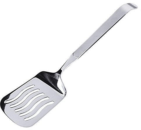 Pfannenwender, Serie BUFFET ONE, aus Edelstahl 18/10, fugenlos, hochglänzend poliert, angewinkelter Stiel/Länge: 31,5 oder 38 cm | ERK (A2 - Länge: 38 cm)