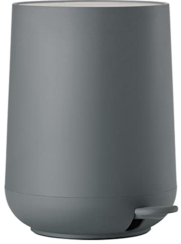Zone Denmark Nova Mülleimer fürs Bad, Kosmetikeimer, Abfalleimer fürs Badezimmer, Durchm. 20,5 cm, Höhe 23,5 cm, Fassungsvermögen 3 Liter, Grau
