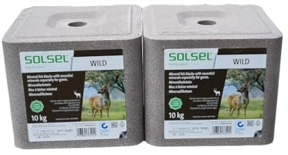 SOLSEL Wildleckstein 20 kg Mineral für Hochwild Niederwild Rotwild Rehwild