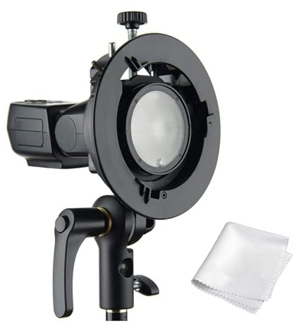 Godox S2 Speedlite Bracket Bowens, für GODOX V100 AD200 Pro II V1 Pro RS60R RS60BI AD400Pro AD100Pro V860II TT685 TT600 TT350, auch Kompatibel mit Sony Canon Nikon Blitzgeräte