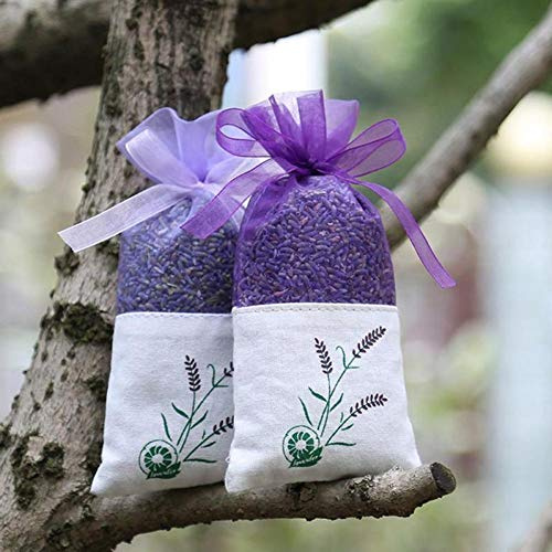 BYFRI 20pcs Baumwolle Leer Sachets Beutel-Blumen-Druck Duft Lavendel Sachet Bag Purse Saving Lavendel Korn Getrocknete