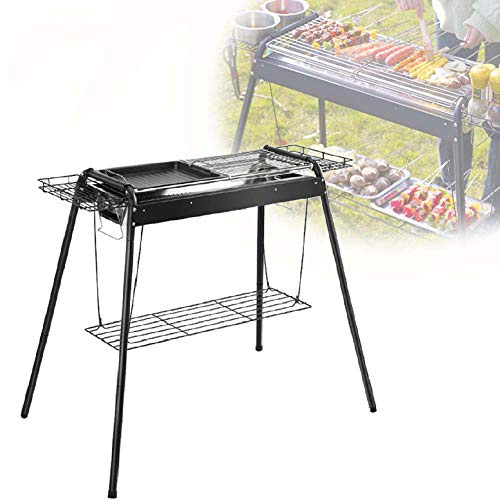 MNSSRN BBQ Grill Charcoal Outdoor Grill, Foldable Portable Grill (Accommodating 5-10 People) Family Garden Outdoor Cooking Hiking,B