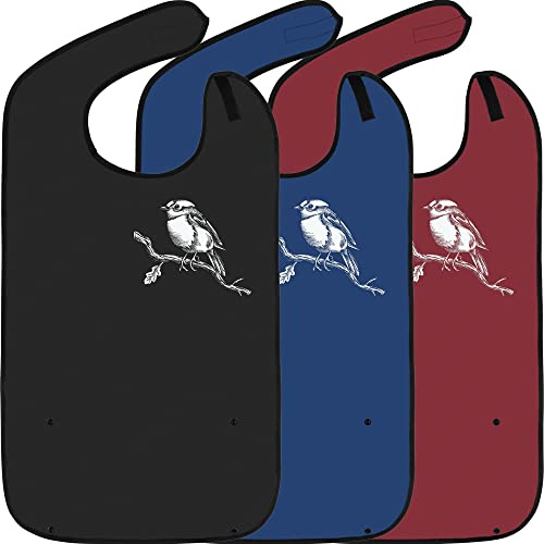 Classic Bib Designs Esslätzchen für Erwachsene - geeignet für Herren & Damen - waschbarer Kleiderschutz mit Krümel-Auffangfach - wiederverwendbar