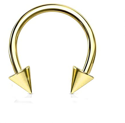 JEWEL BARREL Hufeisen Piercing Bar Nassenpiercing Septum Nase Ring Ohrringe Hoop Helix Tragus Körperschmuck 16G, 6 | 8 | 10 | 12 mm Chirurgenstahl mit Kegel Spitzen