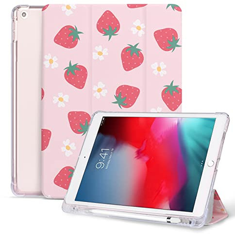 Vozehui 10.2 Zoll Hülle für iPad 9/8/7 Generation mit Stifthalter, Dreifach Stand Schutzhülle mit Auto Sleep Wake für iPad 10.2 Zoll 2021/2020/2019