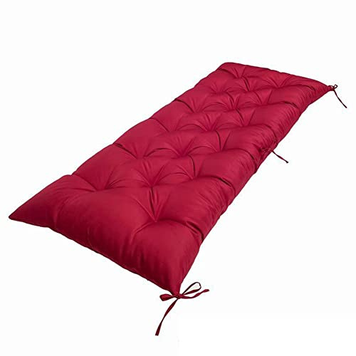 Srutirbo Waterproof Outdoor Bench Cushion, 48x20, Swing Cushion Patio Furniture Cushions 3 Seater, for Garden Patio Furniture Lounger Bench (Wine red, 48x20 in)