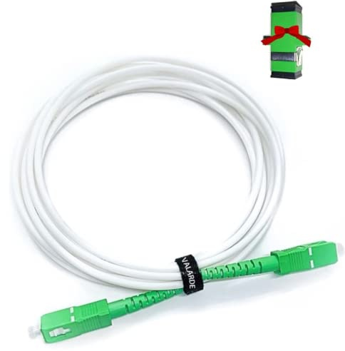 VALARDE Câble/Rallonge Fibre Optique Orange SFR Bouygues Free -Jarretière Monomode SC-APC à SC-APC - Connecteur blindé et renforcé en Kevlar - Très faible Perte (3 M)