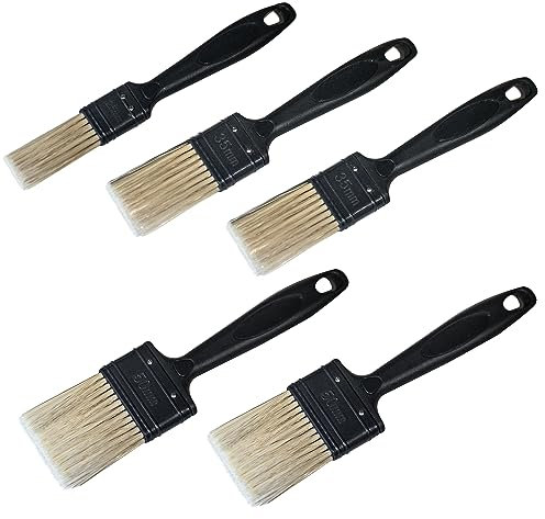 Flachpinsel-Set 5-teilig, 1x 25+2X 35+ 2x50 mm Breite Malerpinsel Set Lackpinsel Pinselset NUR EINMAL Versandkosten, egal wie viele Stücke.