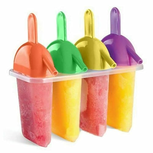 Ice Lolly Maker Moulds - Lolly Sticks Moulds for Kids | Frozen Fruit Ice Lollys Moulds with Sticks for Adults | Make Fruit Yoghurt Ice Cream | Juice/Milkshakes/Ice Smoothies Moulds Cups | BPA Free