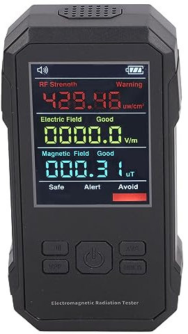 Wifehelper Digitales EMF-Messgerät, RF-elektrisches Feld, Magnetfeldpegelalarm, Geigerzähler Zur Strahlungserkennung